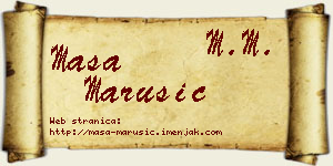 Maša Marušić vizit kartica